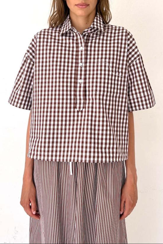  쿠안티코 반팔 티셔츠 SS 폴로 셔츠 비시 브라운