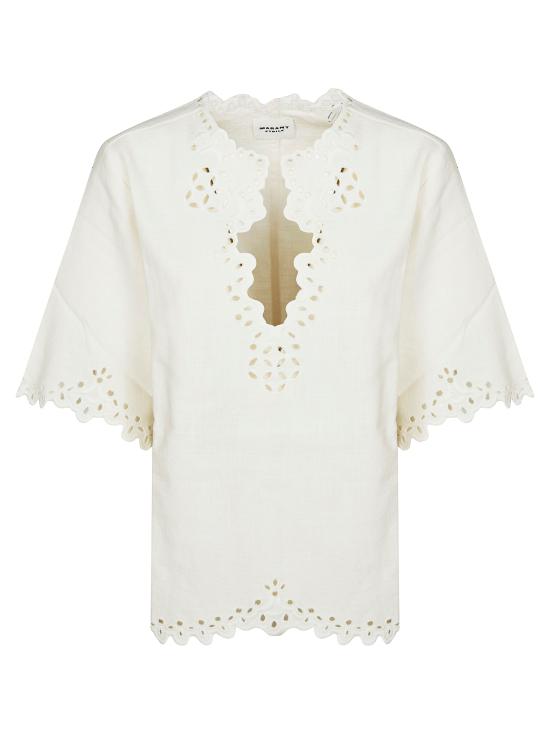 26SS 이자벨마랑에뚜왈 반팔 티셔츠 HT0586FBD1J04E 20WH BIANCO