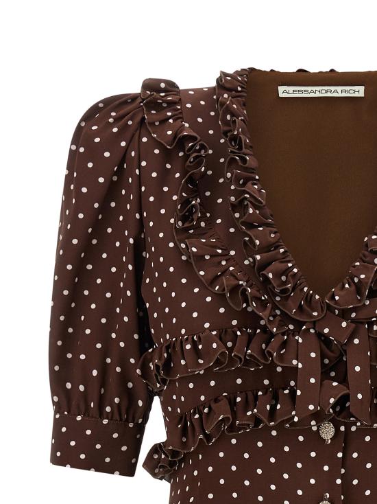 26SS 알레산드라리치 숏 원피스 FABX4297F46861659 Brown - ALESSANDRA RICH