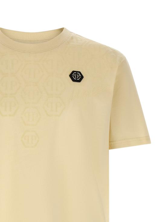 26SS 필립 플레인 반팔 티셔츠 SAFCMTK8682PJY002N06 Beige - PHILIPP PLEIN