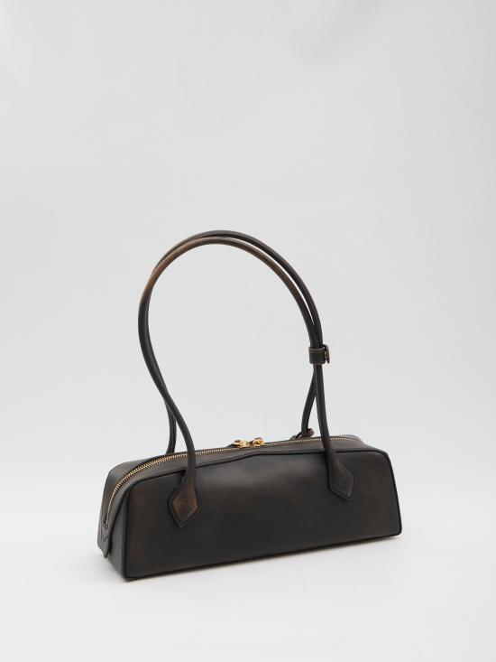 26SS 알라이아 르 테켈 미디움 레더 숄더백 AA1S06033I154 BROWN - ALAIA