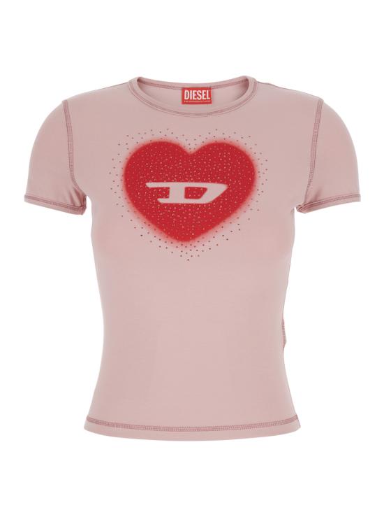 26SS 디젤 반팔 티셔츠 A20980 0QHHA 33L PINK DOM