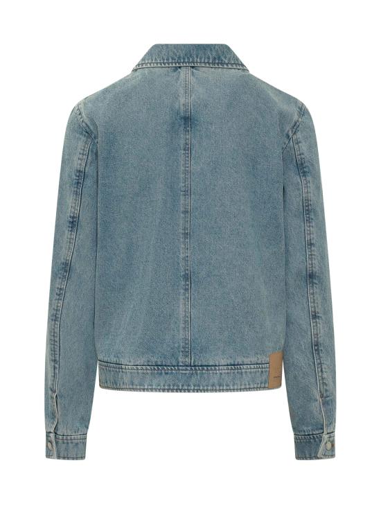 26SS 아미 스몰 하트 로고 코튼 지퍼 자켓 HJK835DE0046 480 USED BLUE - AMI