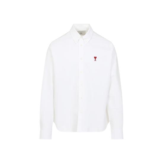26SS 아미 ADC버튼 다운 셔츠 BFUSH063CO0031 168 NATURAL WHITE - AMI