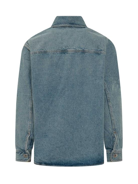 26SS 아미 ADC 코튼 니트 오버셔츠 UJK897DE0046 480 BLEU USED - AMI