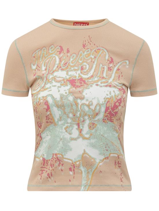 26SS 디젤 반팔 티셔츠 A236820PFBE 34VA PEACH