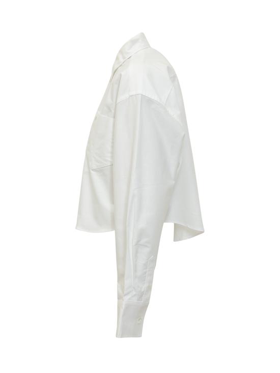 26SS 아미 톤온톤 하트 로고 크롭 오버사이즈 셔츠 FSH770CO0031 168 BLANC NATUREL - AMI