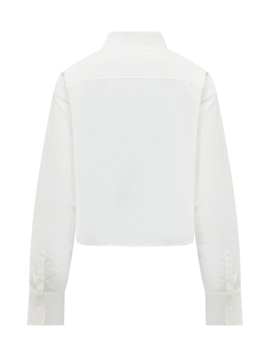 26SS 아미 톤온톤 하트 로고 크롭 오버사이즈 셔츠 FSH770CO0031 168 BLANC NATUREL - AMI