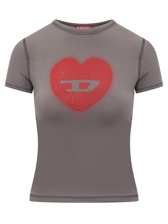 26SS 디젤 반팔 티셔츠 A209800QHHA 96I GRIGIO