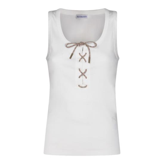 26SS 버버리 민소매 티셔츠 8117713B7078 White