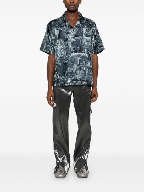 25SS 지방시 반팔 셔츠 BM611015W7 006 Blue - GIVENCHY