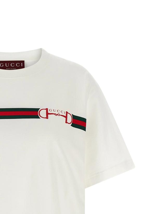 26SS 구찌 프린트 코튼 저지 티셔츠 837959XJHM59081 White - GUCCI