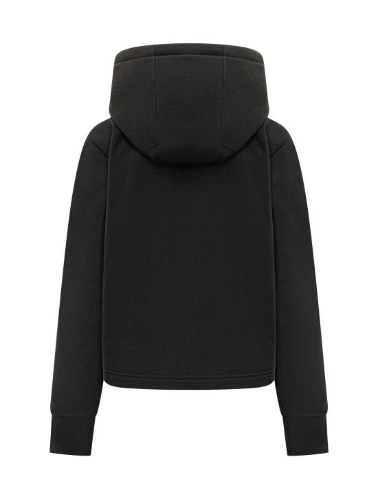 26SS 버버리 체크 트리밍 코튼 지퍼 후디 8121158 A1189 BLACK - BURBERRY