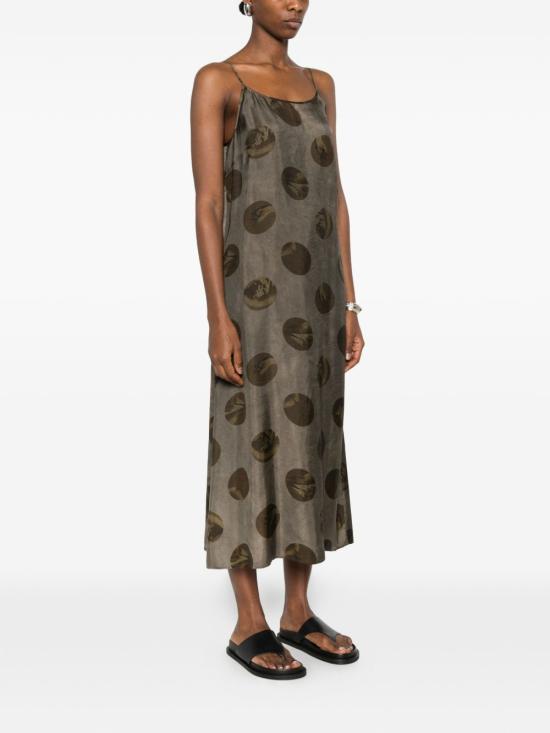 26SS 우마 왕 미디 원피스 UP5017 UW086 Grey brown - UMA WANG