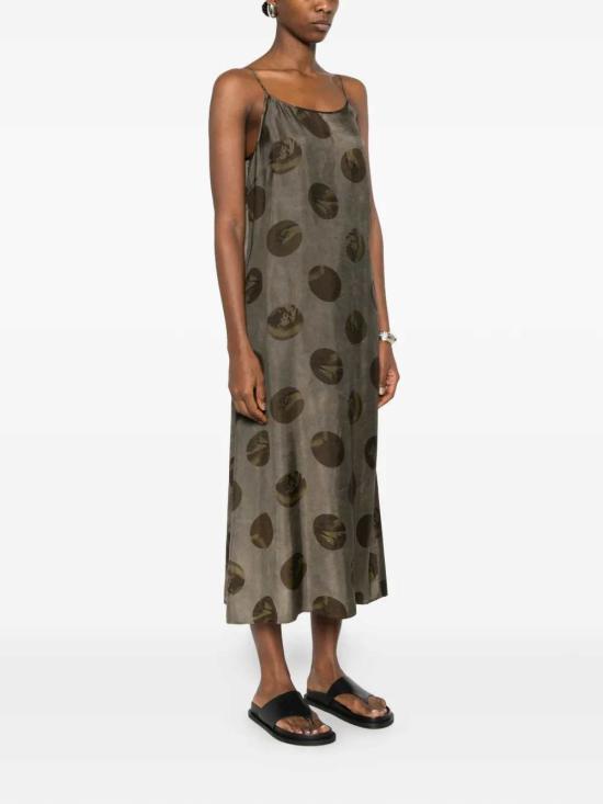 26SS 우마 왕 미디 원피스 UP5017 UW086 Grey brown - UMA WANG