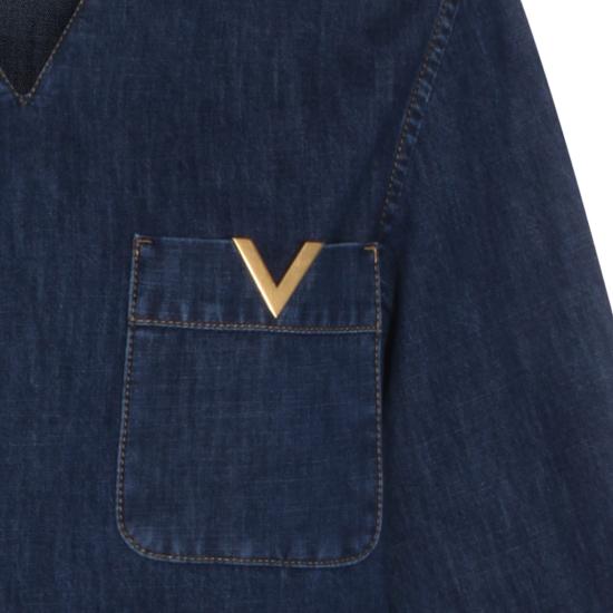 26SS 발렌티노 가라바니 데님 셔츠 8B3DB03L9YA558 Blue - VALENTINO GARAVANI