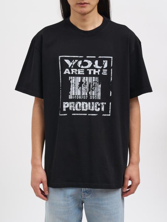 26SS 44레이블 반팔 티셔츠 NB0030556FA706P756 Black