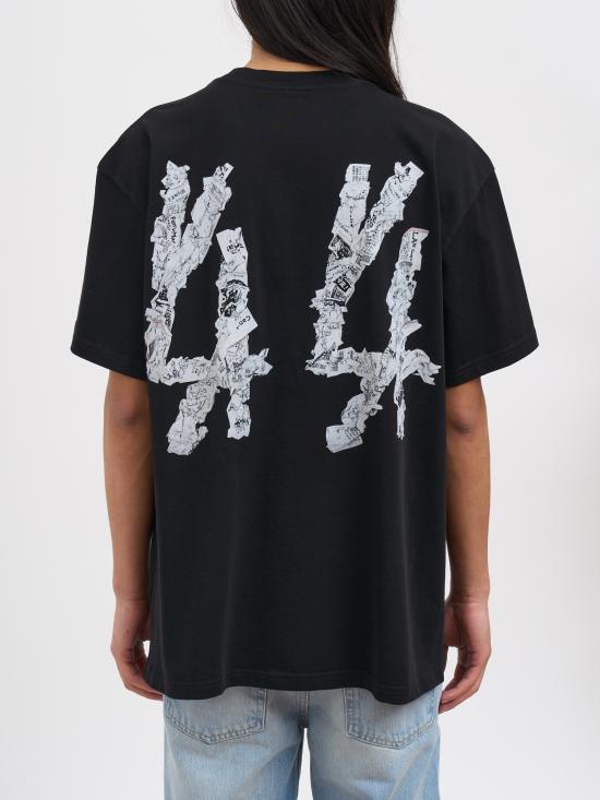 26SS 44레이블 반팔 티셔츠 NB0030556FA706P756 Black - 44 LABEL