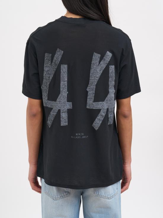 26SS 44레이블 반팔 티셔츠 NB0030653FA725P750 Black - 44 LABEL