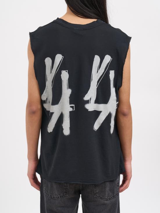 26SS 44레이블 민소매 티셔츠 NB0030654FA725P749 Black - 44 LABEL