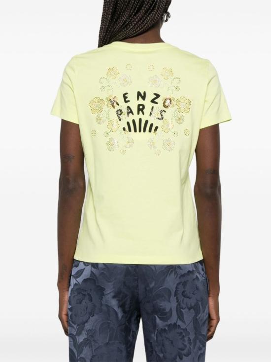 25SS 겐조 반팔 티셔츠 FF52TS1614SO 39 Yellow - KENZO