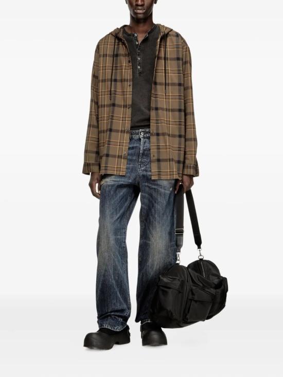 26SS 디젤 후드 티셔츠 A200680BKBT 9EB Brown - DIESEL