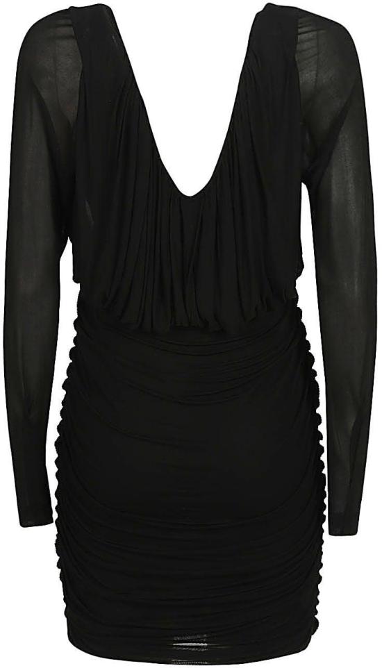  생로랑 숏 원피스 729749Y5G981000 BLACK - SAINT LAURENT