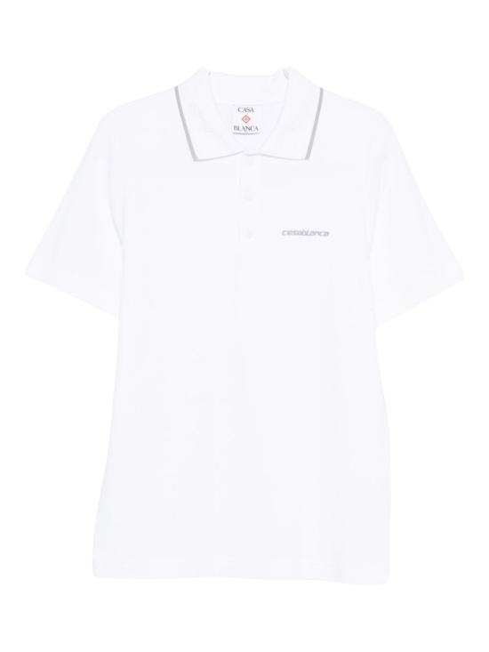 26SS 카사블랑카 반팔 티셔츠 MSP26JTP24301 TEXTUREDPIQUE White