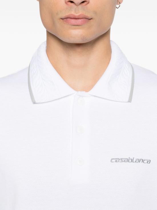 26SS 카사블랑카 반팔 티셔츠 MSP26JTP24301 TEXTUREDPIQUE White - CASABLANCA