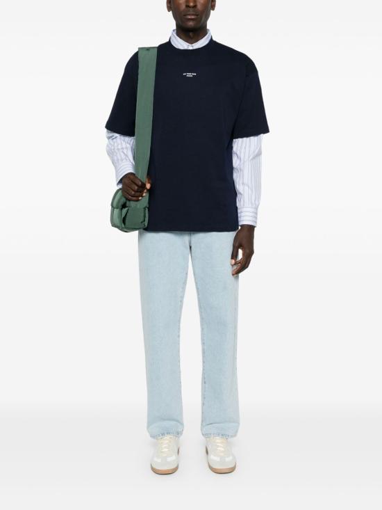 26SS 드롤드무슈 반팔 티셔츠 PERMTS202 CO002NAVY Blue - DROLE DE MONSIEUR