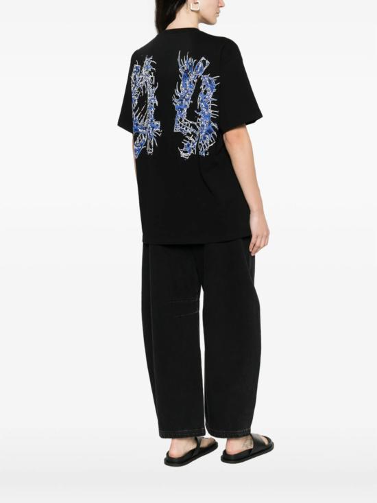 26SS 44레이블 반팔 티셔츠 B0030556 FA706P766 Black - 44 LABEL