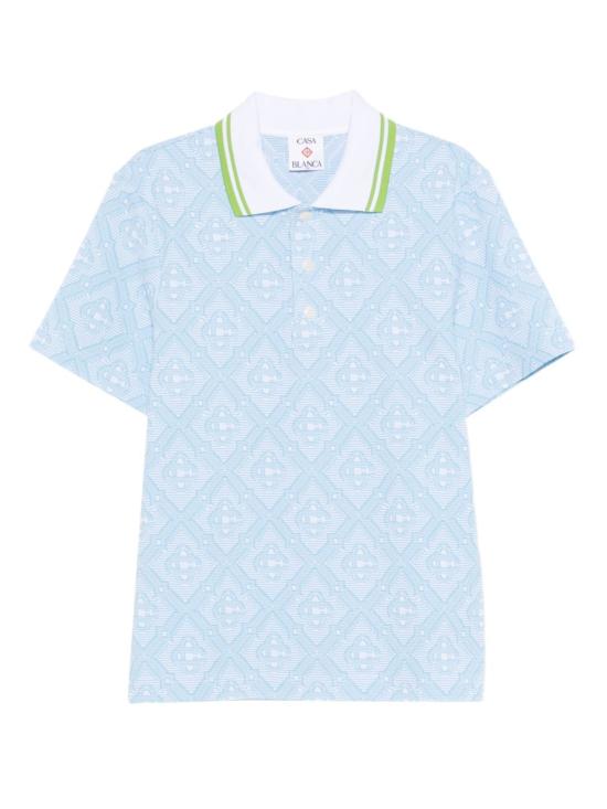 26SS 카사블랑카 반팔 티셔츠 MSP26JTP46601 BLANCJACQUARD Clear Blue