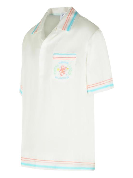 26SS 카사블랑카 반팔 셔츠 MSP26SH00301 SILKTWILL White - CASABLANCA