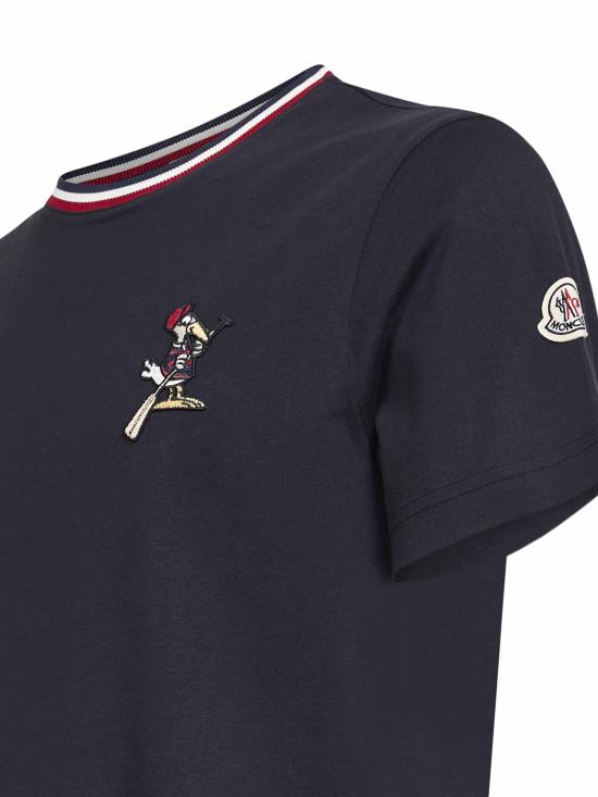 26SS 몽클레어 반팔 티셔츠 L10918C00012 89AYY742 Blue - MONCLER