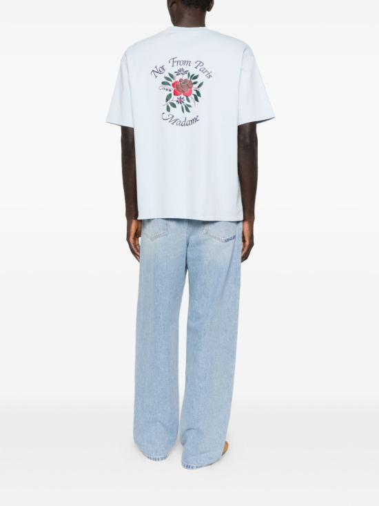 26SS 드롤드무슈 반팔 티셔츠 JTS210 CO002LIGHTBLUE Clear Blue - DROLE DE MONSIEUR