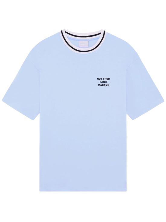 26SS 드롤드무슈 반팔 티셔츠 JTS189 CO002LIGHTBLUE Clear Blue