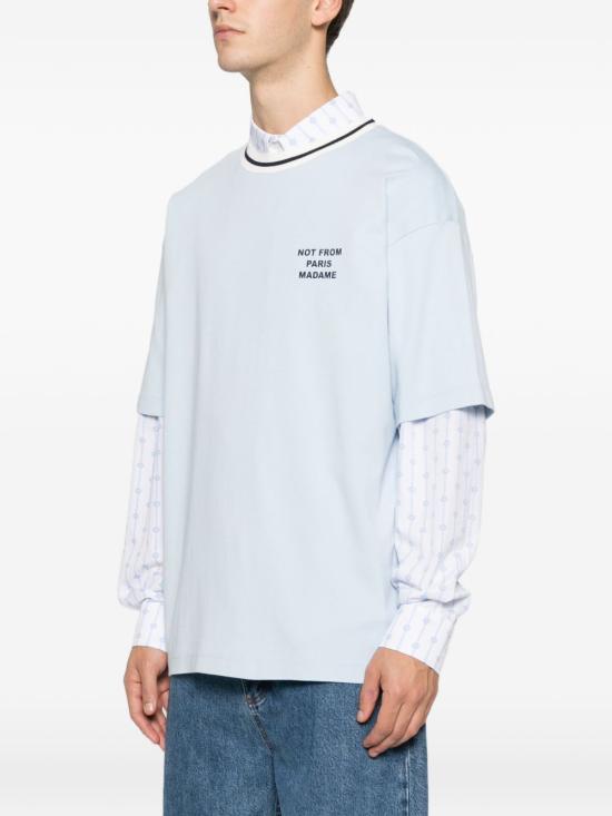 26SS 드롤드무슈 반팔 티셔츠 JTS189 CO002LIGHTBLUE Clear Blue - DROLE DE MONSIEUR