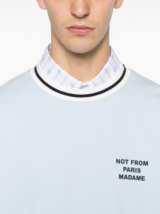 26SS 드롤드무슈 반팔 티셔츠 JTS189 CO002LIGHTBLUE Clear Blue - DROLE DE MONSIEUR