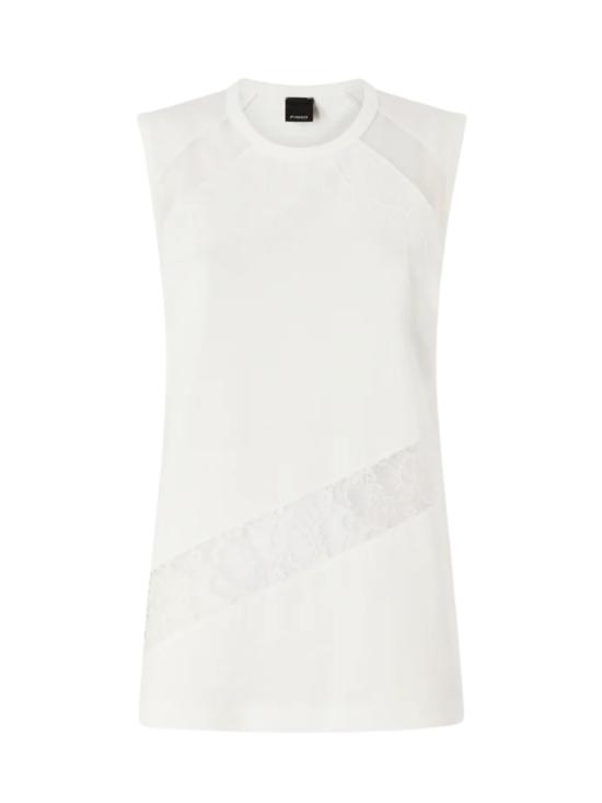 26SS 핑코 민소매 티셔츠 106291 A335Z05 White