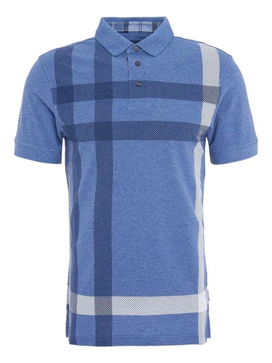 26SS 바버 반팔 티셔츠 MML1117 BL15 Clear Blue