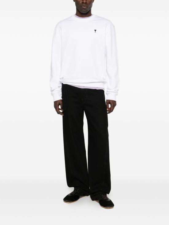 26SS 아미 ADC 크루넥 스웨트 셔츠 HSW763 730100 White - AMI