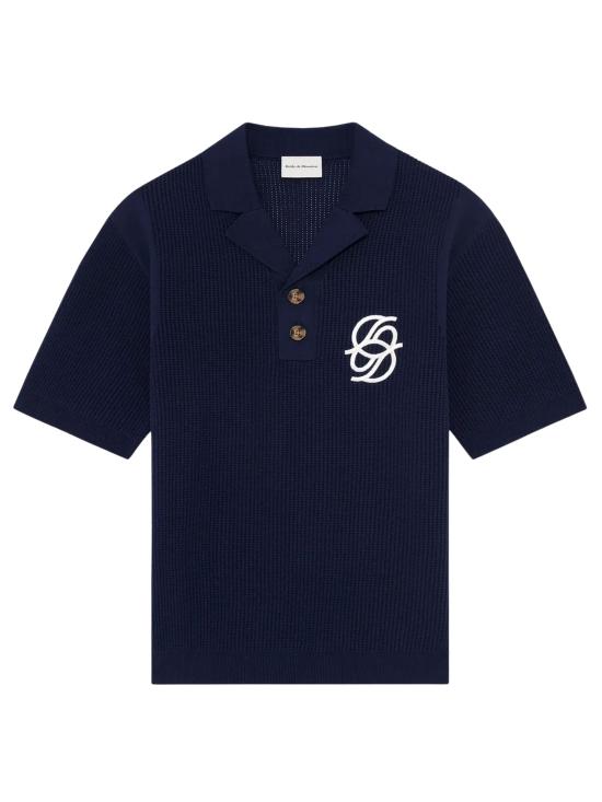26SS 드롤드무슈 반팔 티셔츠 JPO171 CO207NAVY Blue
