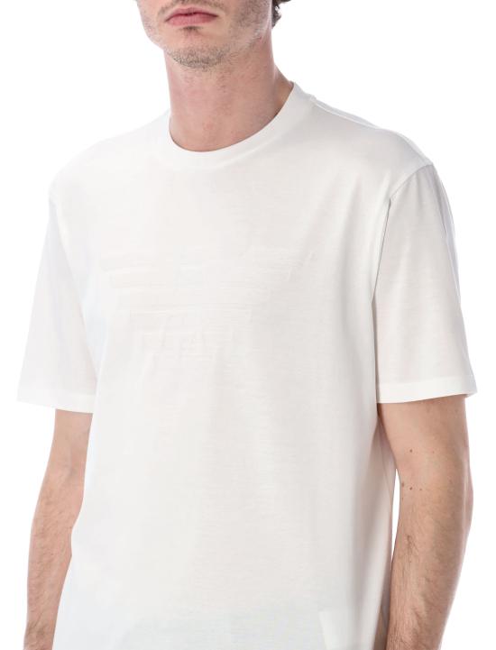 26SS 엠포리오 아르마니 반팔 티셔츠 EM004593AF10762 F0200 Bianco - EMPORIO ARMANI