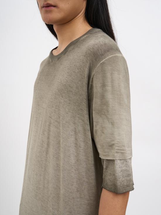 26SS 톰크롬 반팔 티셔츠 NMTS940COLDOLIVE Green - THOM KROM