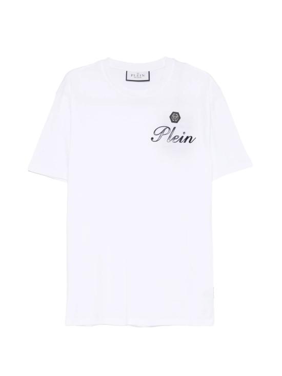 26SS 필립 플레인 반팔 티셔츠 MTK8906 PJY002N01 White