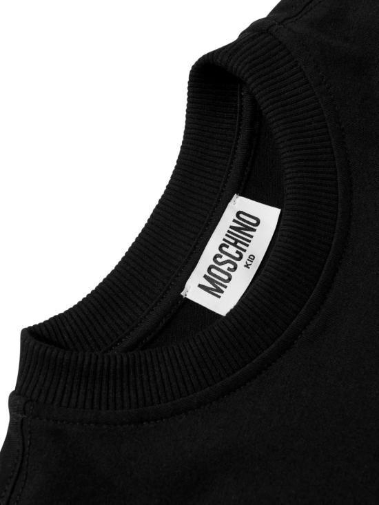 26SS [키즈] 모스키노 티셔츠 HUM05M LAA0160100 Black - MOSCHINO