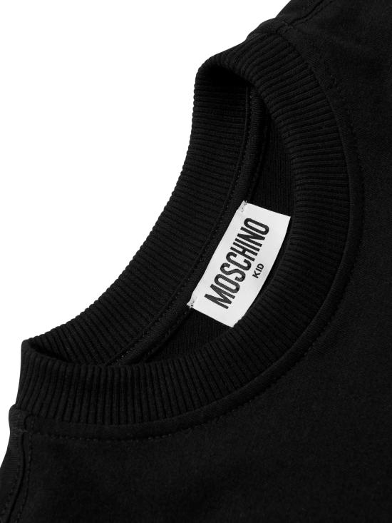 26SS [키즈] 모스키노 티셔츠 HUM05M LAA0160100 Black - MOSCHINO