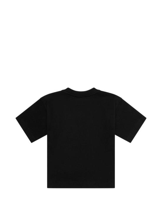 26SS [키즈] 모스키노 티셔츠 HUM05M LAA0160100 Black - MOSCHINO