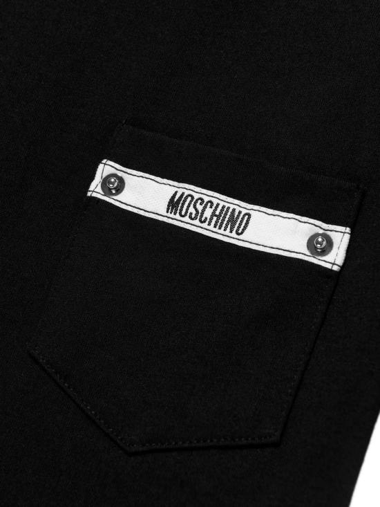 26SS [키즈] 모스키노 티셔츠 HUM05M LAA0160100 Black - MOSCHINO