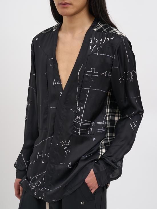 26SS 릭 오웬스 긴팔 셔츠 NRU01F2290KP1CP09119P Black - RICK OWENS